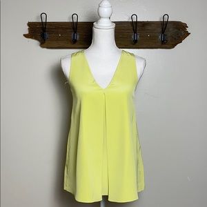 Ann Mashburn Silk Tank Top Chartreuse